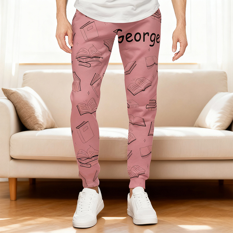 ユニセックス スウェットパンツ 名入り 本柄 オーダーメイド