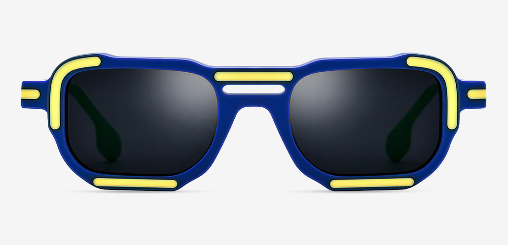 Bowman Lunettes de soleil Aviateur Bleues