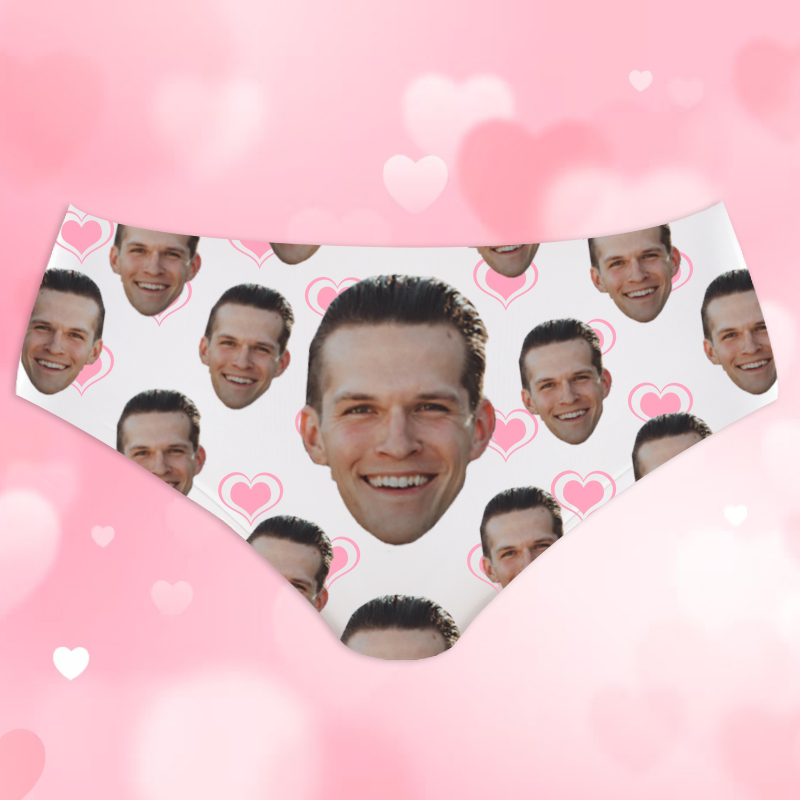 Personalized Face Picture Women's Underwear Funny Gift for Valentine's Day
