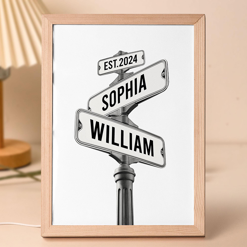 名入れ ストリート サイン テーブルランプ オーダーメイド