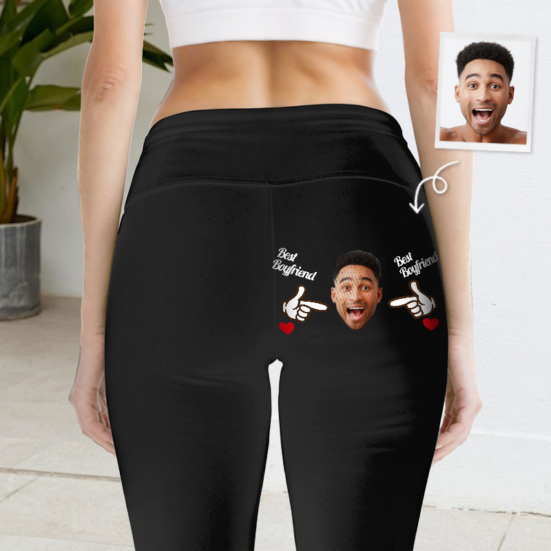 Personalized Leggings You're The Best Boyfriend Custom Photo Design Surprise Gift for Lovers