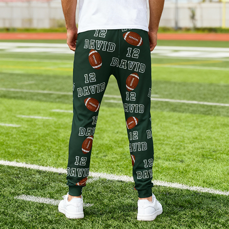 Personalisierte Unisex-Jogginghose mit individuellem Namen und Nummer Rugby-Design Geschenk für Sportliebhaber