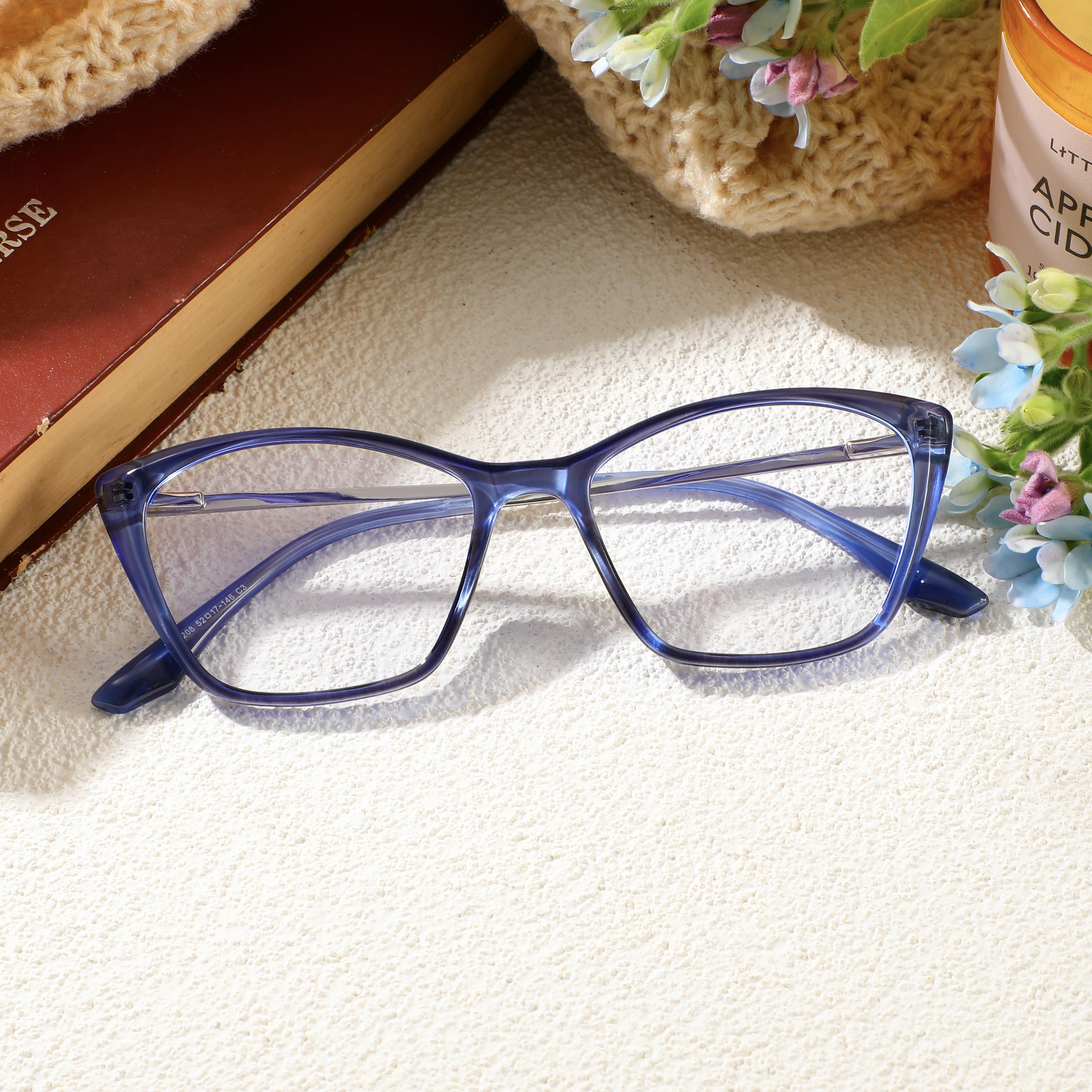 Louis Cat Eye Blaue Brille