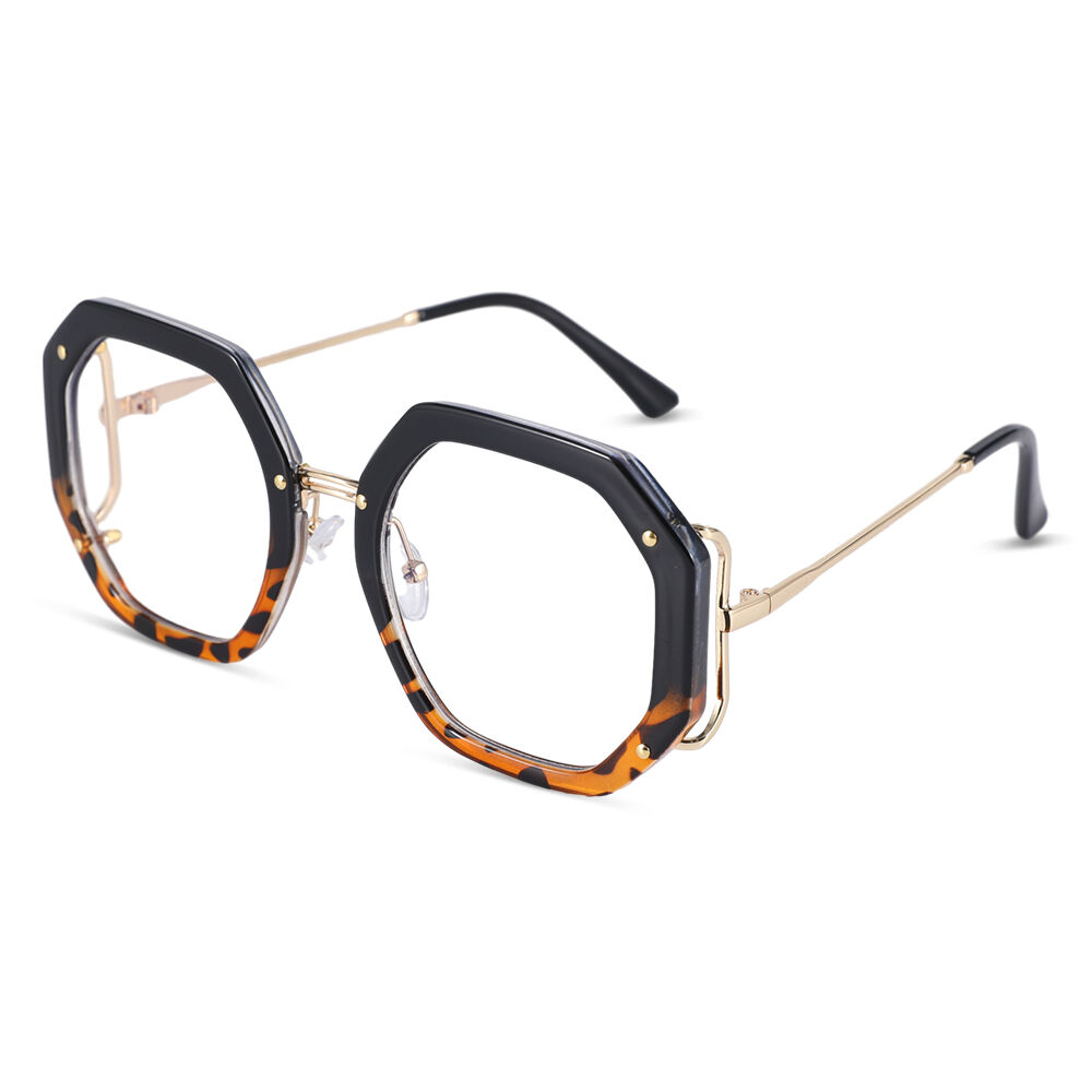 Megre Geometric Tortoise Glasses