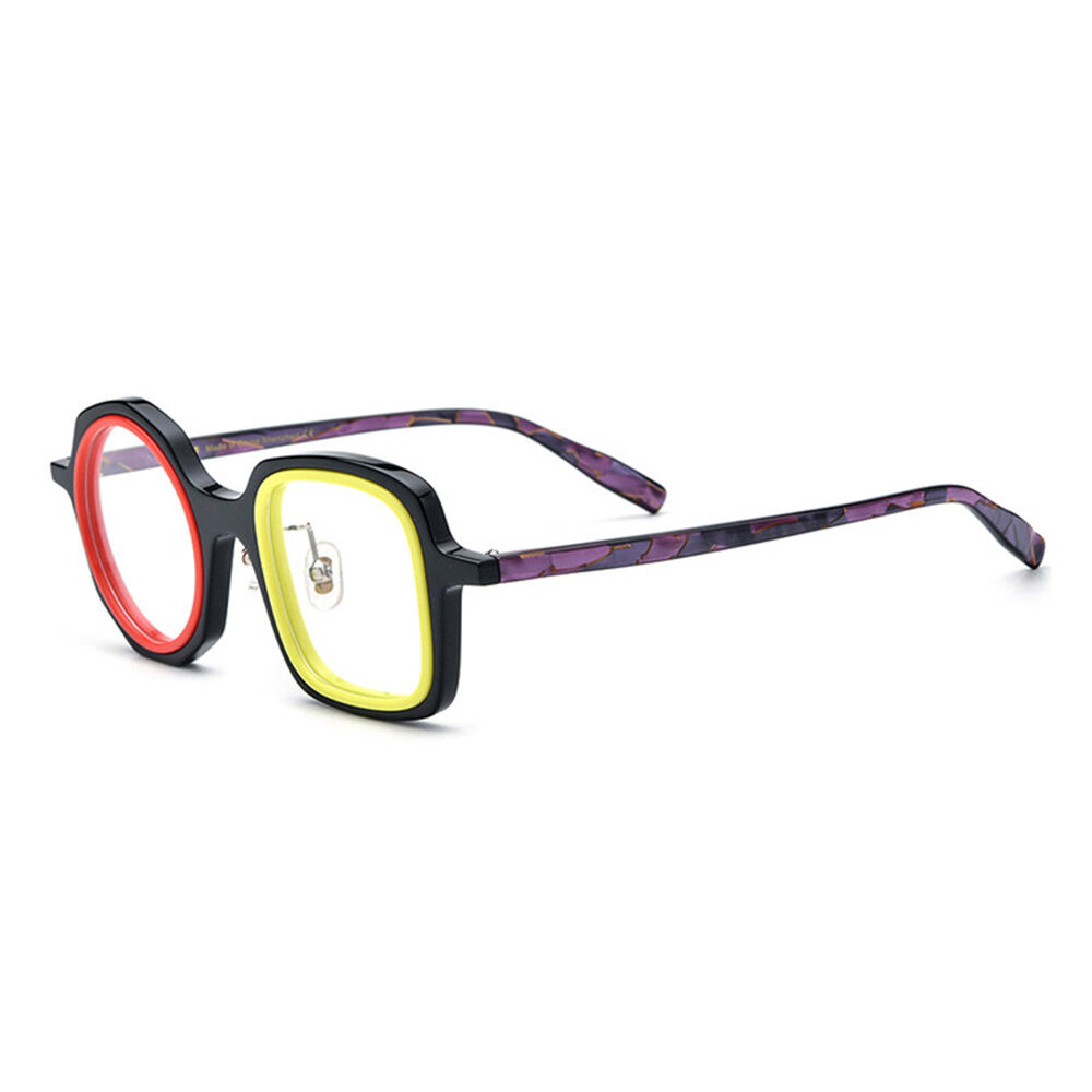 Lilli Square Round Black Glasses