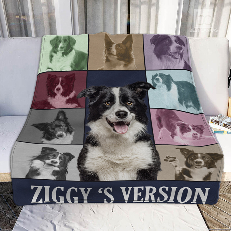 Personalized Picture Blanket Colorful Design Creative Gift for Friend