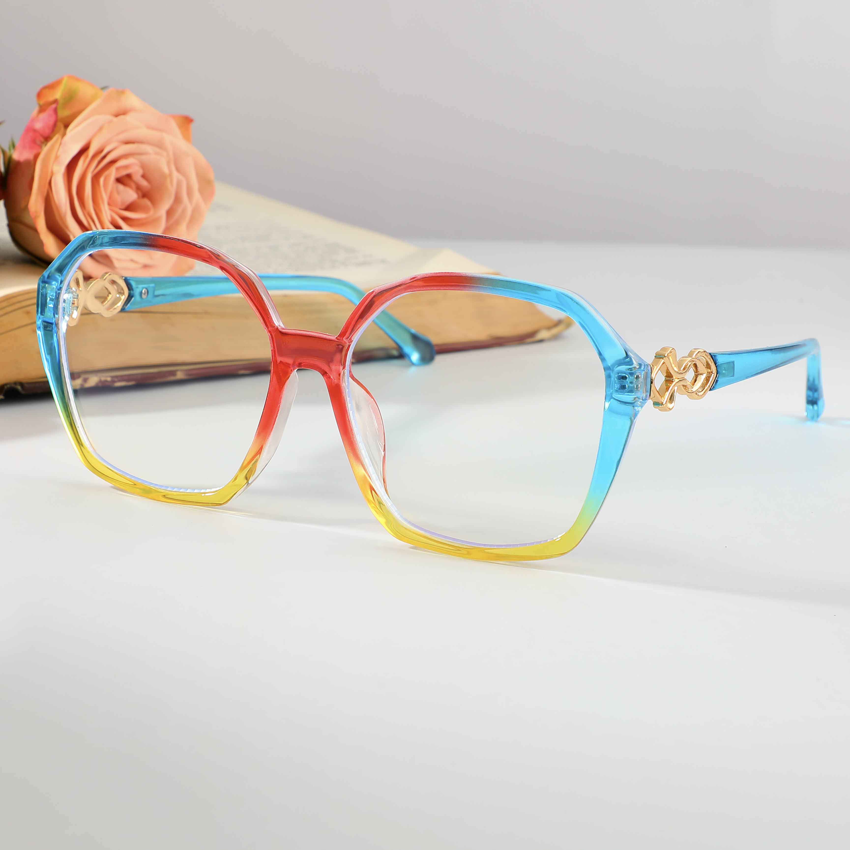 Occhiali da Vista Doyle Poligono Rosso