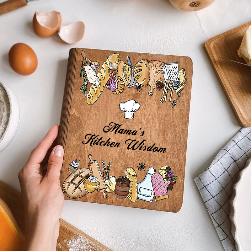 グルメ柄 名前 文字入れ 料理 レシピ ノート レシピ帳 カスタマイズ