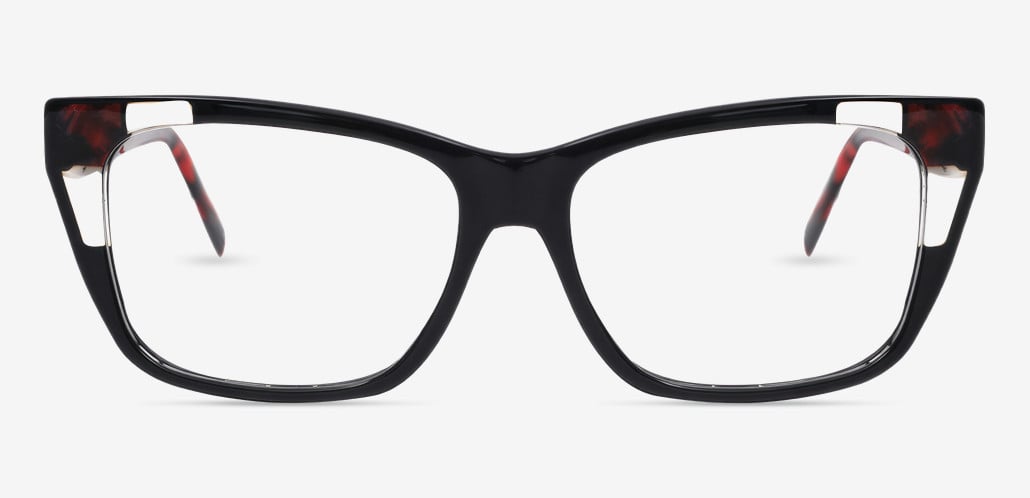 Wenis Schwarze Cat Eye Brille
