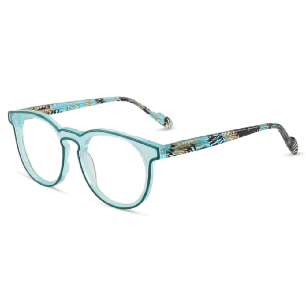 Quinn Oval Blue Glasses