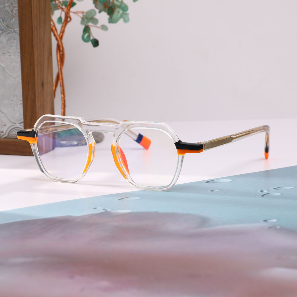 Conidi Geometric Clear Glasses