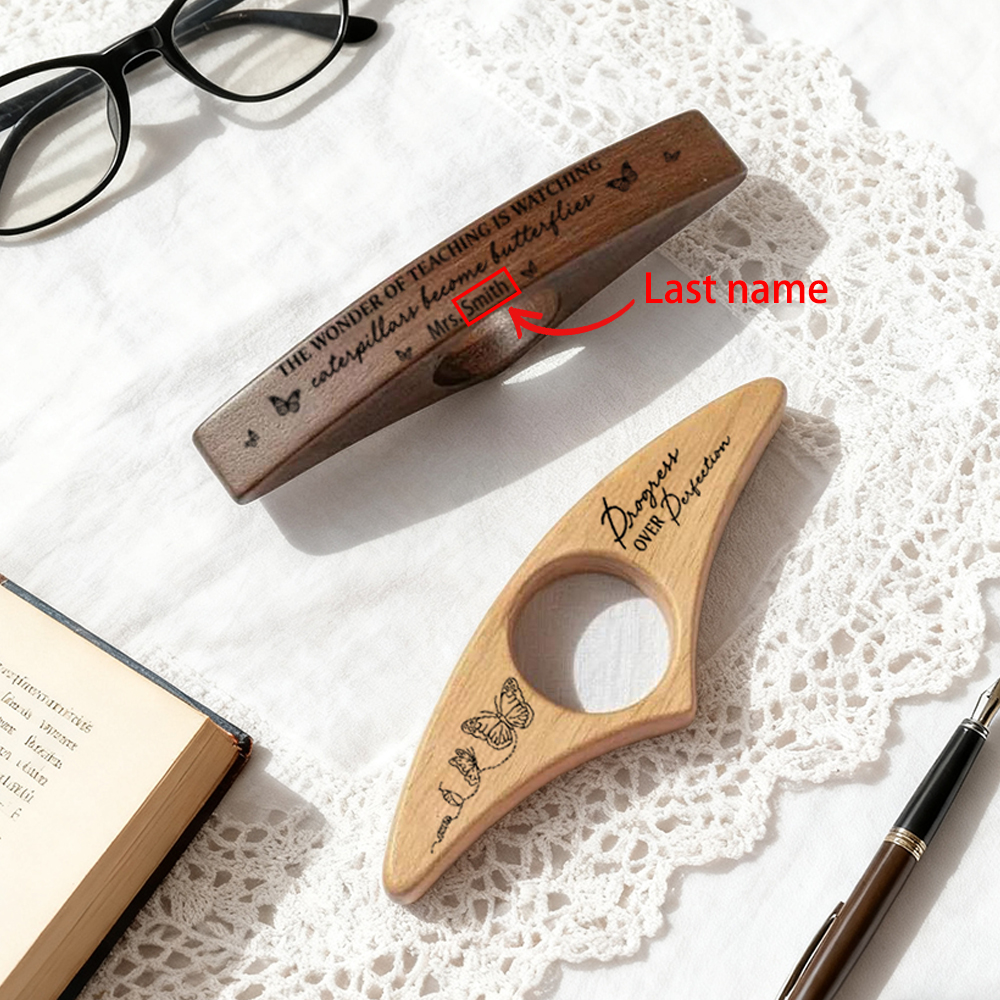 Personalized Book Page Holder Printed Book Reading Accessory Teacher's Day Gift for Teachers