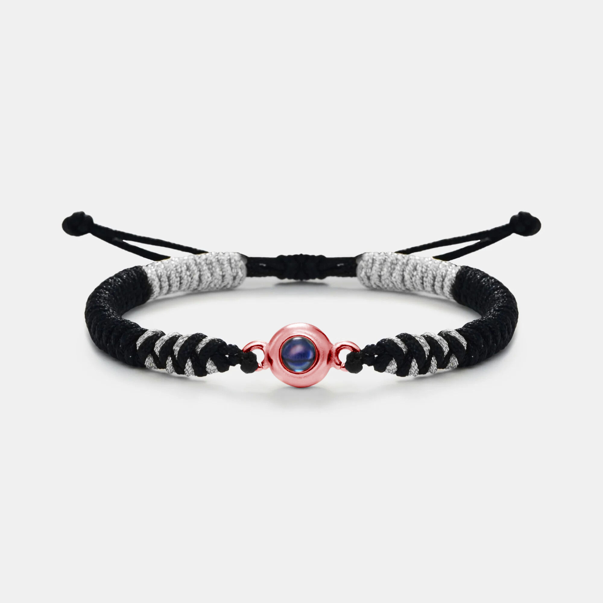 投影 写真 写真入れ 組紐 ブレスレット チタンスチール