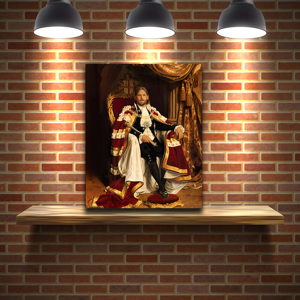 Personalisiertes Königliches Porträt Angepasstes Kopf-Foto Renaissance-Porträt