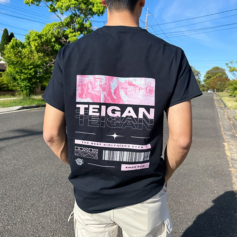 Personalized T-shirt Custom Couple Photo and Name Chic Style Design Attractive Gift for Lovers