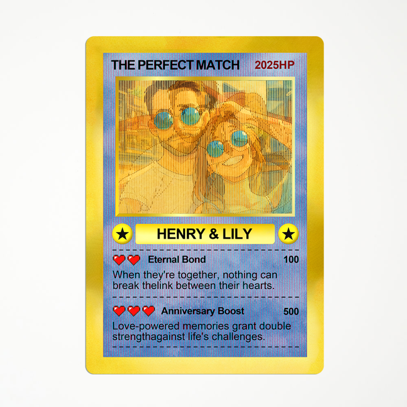 Personalized Lens Anime Poke Card Creative Gift for Couples