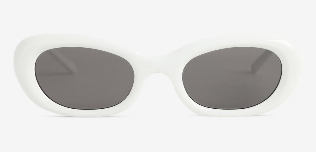 Amelia Lunettes de soleil Rectangulaires Blanches