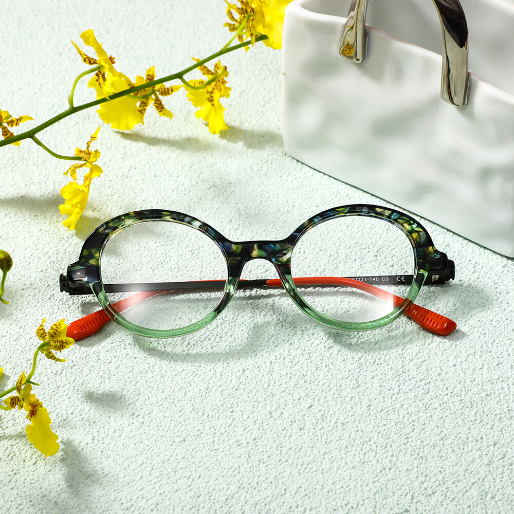 Bevia Cat Eye Green Glasses