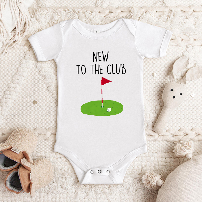 Body personalizado para bebé, nuevo miembro del club de golf, diseño creativo, regalo para baby shower para amantes del golf