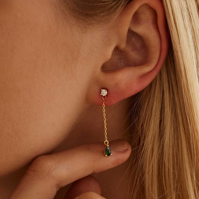 Personalized Birthstone Earrings Special Gift for Grandma