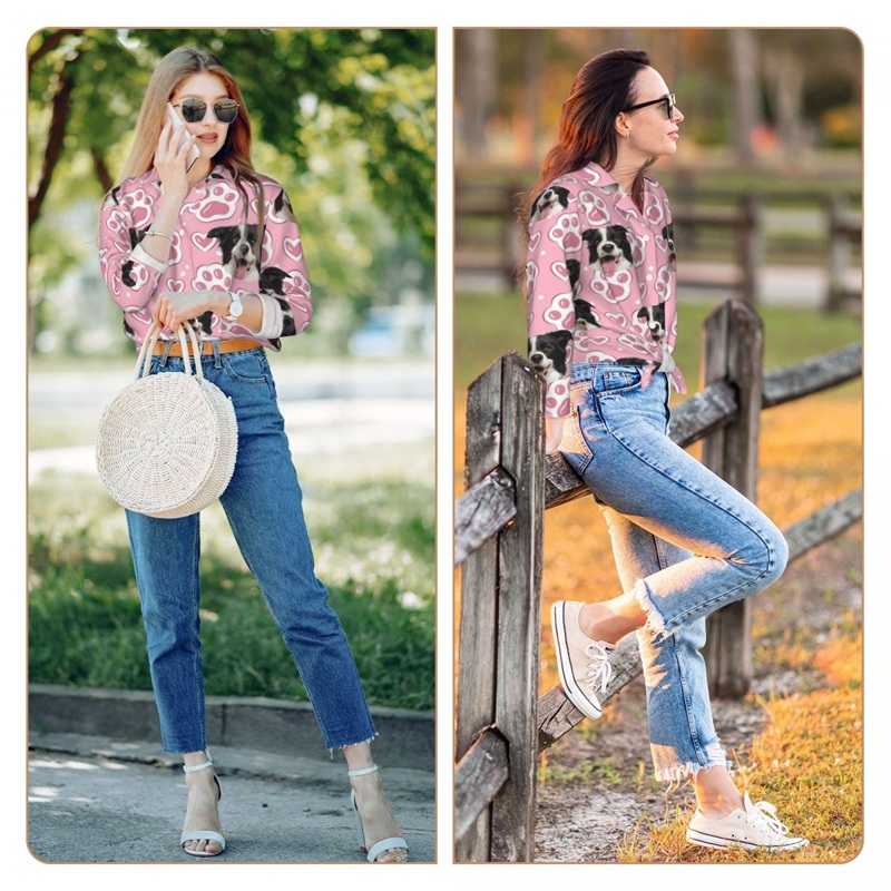 Gepersonaliseerde pyjama met foto van huisdieren Roze hartjes en pootafdrukken Leuk cadeau voor dierenliefhebbers