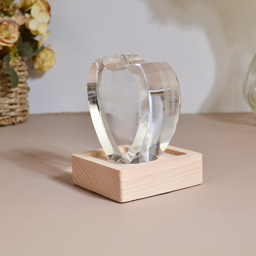 Personalized Engraved Crystal Ornament with Custom Names Couple Gifts for Anniversary