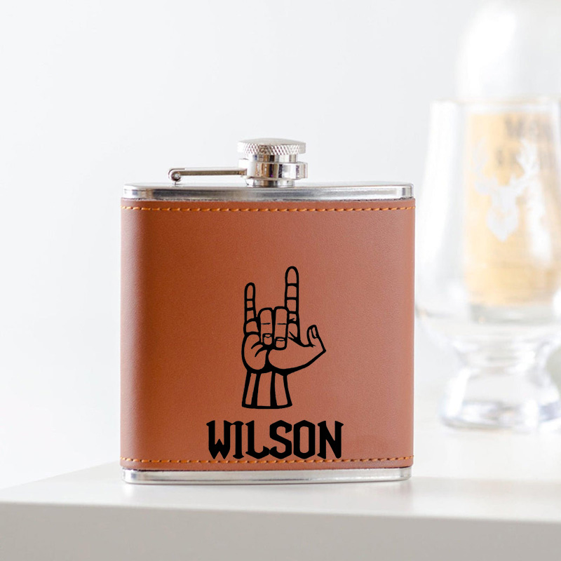 名入れ スキットル ステンレス ウイスキーボトル カスタマイズ