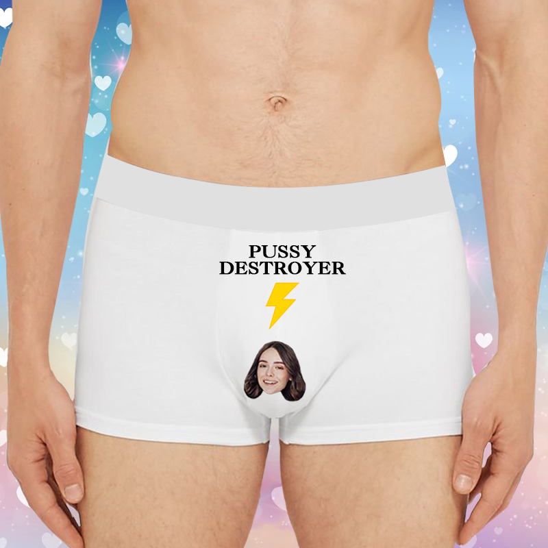 Personalized Photo Men's Underwear Boxer Briefs Funny Gift for Boyfriend