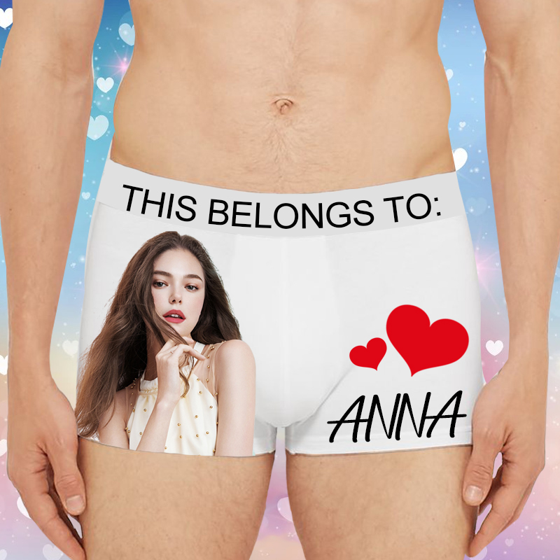 Calzoncillos bóxer para hombre personalizados con nombre y foto. Un regalo genial para él