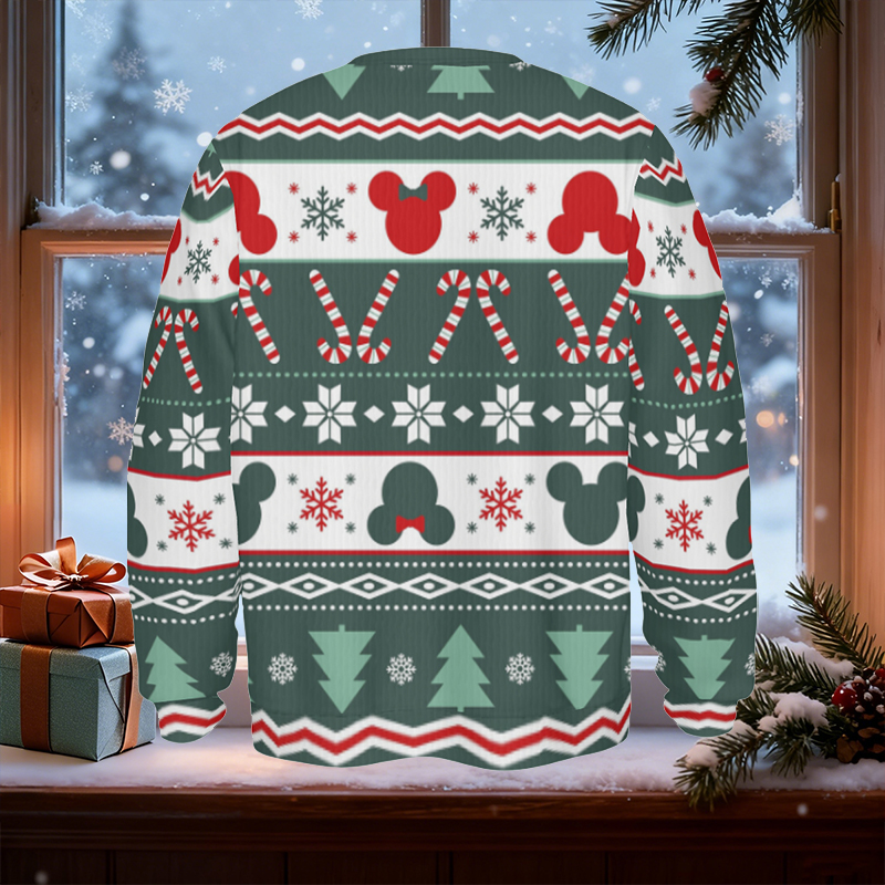 Personalized Ugly Sweater Unisex Custom Photo Cartoon Style Funny Design Perfect Christmas Gift for Family