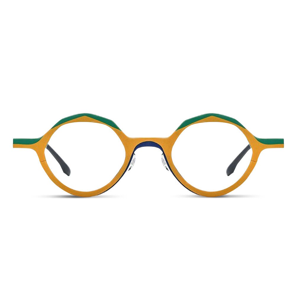 Christe Geometric Yellow Glasses