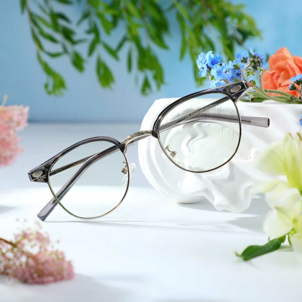 Dempsey Browline Graue Brille