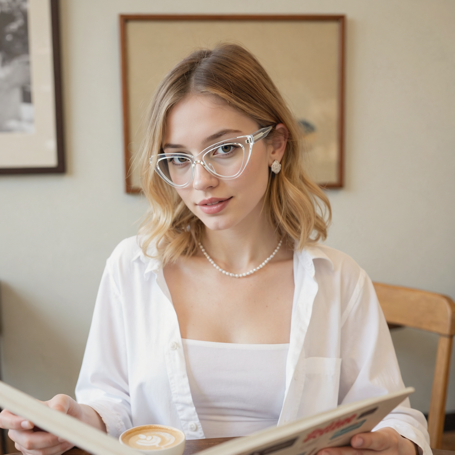 Lunettes de Vue Stuart Cat Eye Transparent 