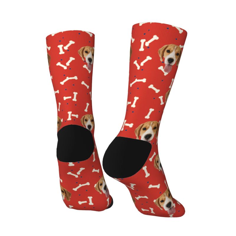 Calcetines faciales personalizados de fotos de perros para amantes de las mascotas