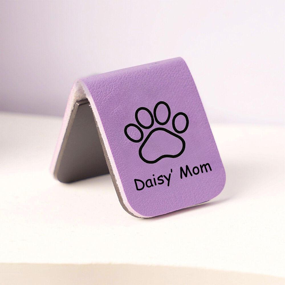 Personalized Name Leather Bookmark Engraved with Your Pet's Name Gift for Pet Owners