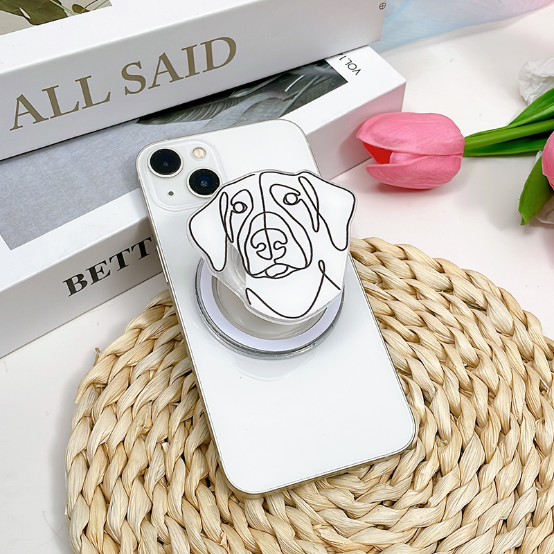 Personalized Mobile Phone Holder Custom Line Drawing For Pet Lovers
