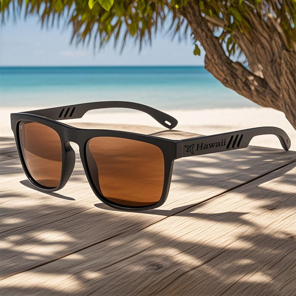 Personalized Sunglasses Holiday Destination Carved Wooden Frame Gift for Friends