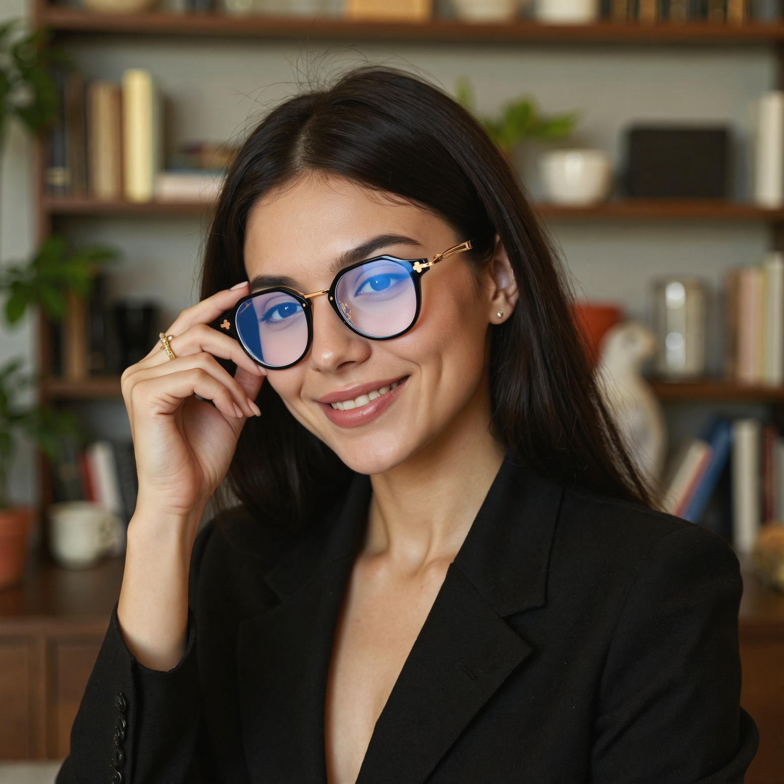 Moira Runde Schwarze Brille