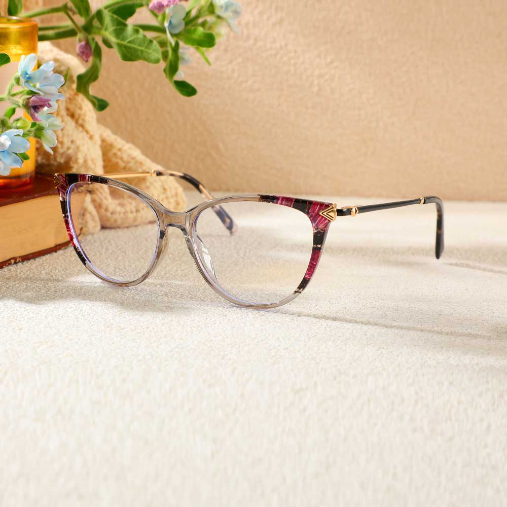 Lunettes de Vue Bray Cat Eye Gris 