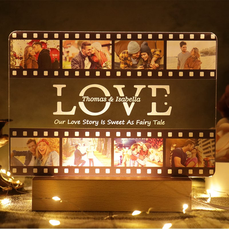 写真入れ 文字入れ アクリル ランプ オーダーメイド