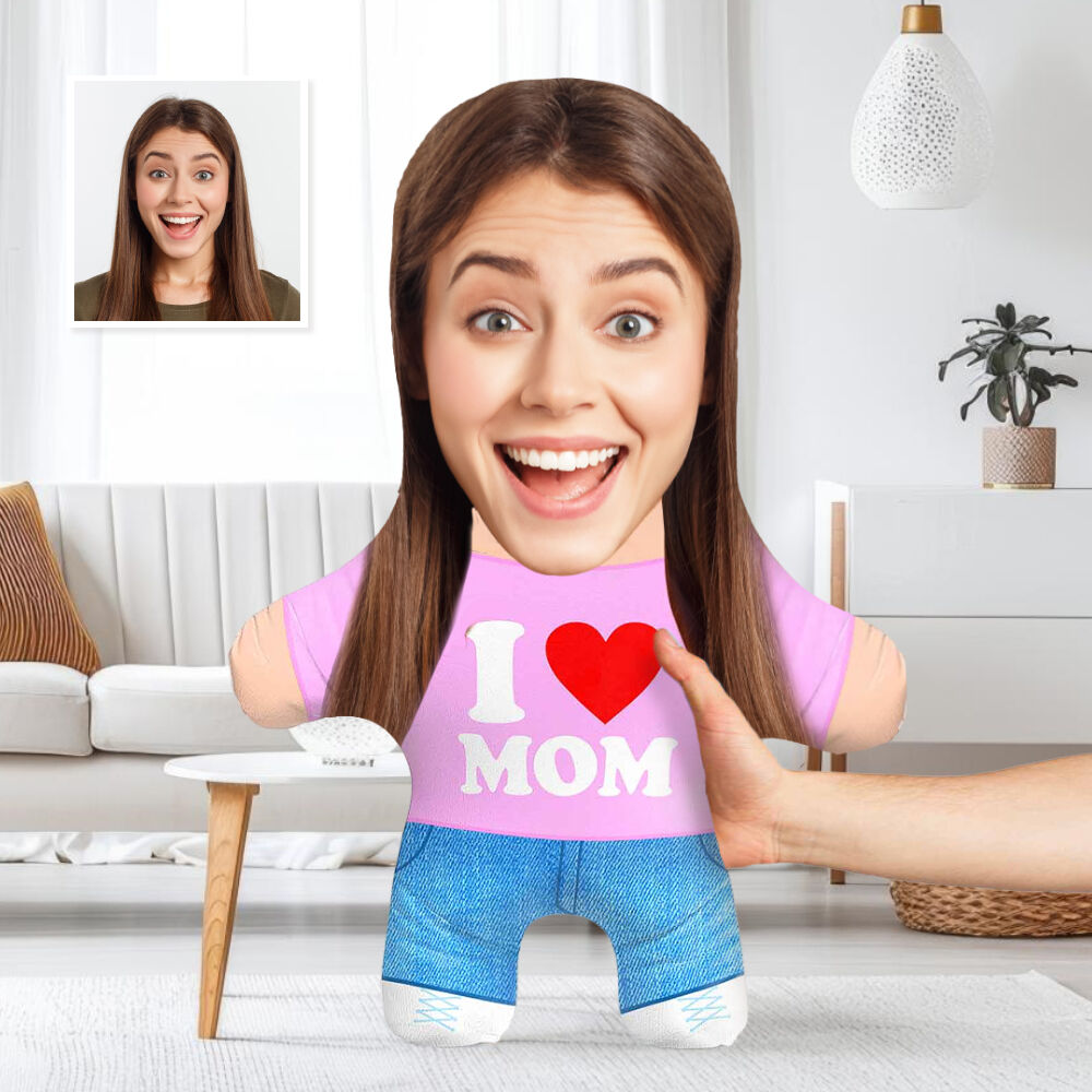Custom Face Photo Pillow Love You Mom Face Pillow