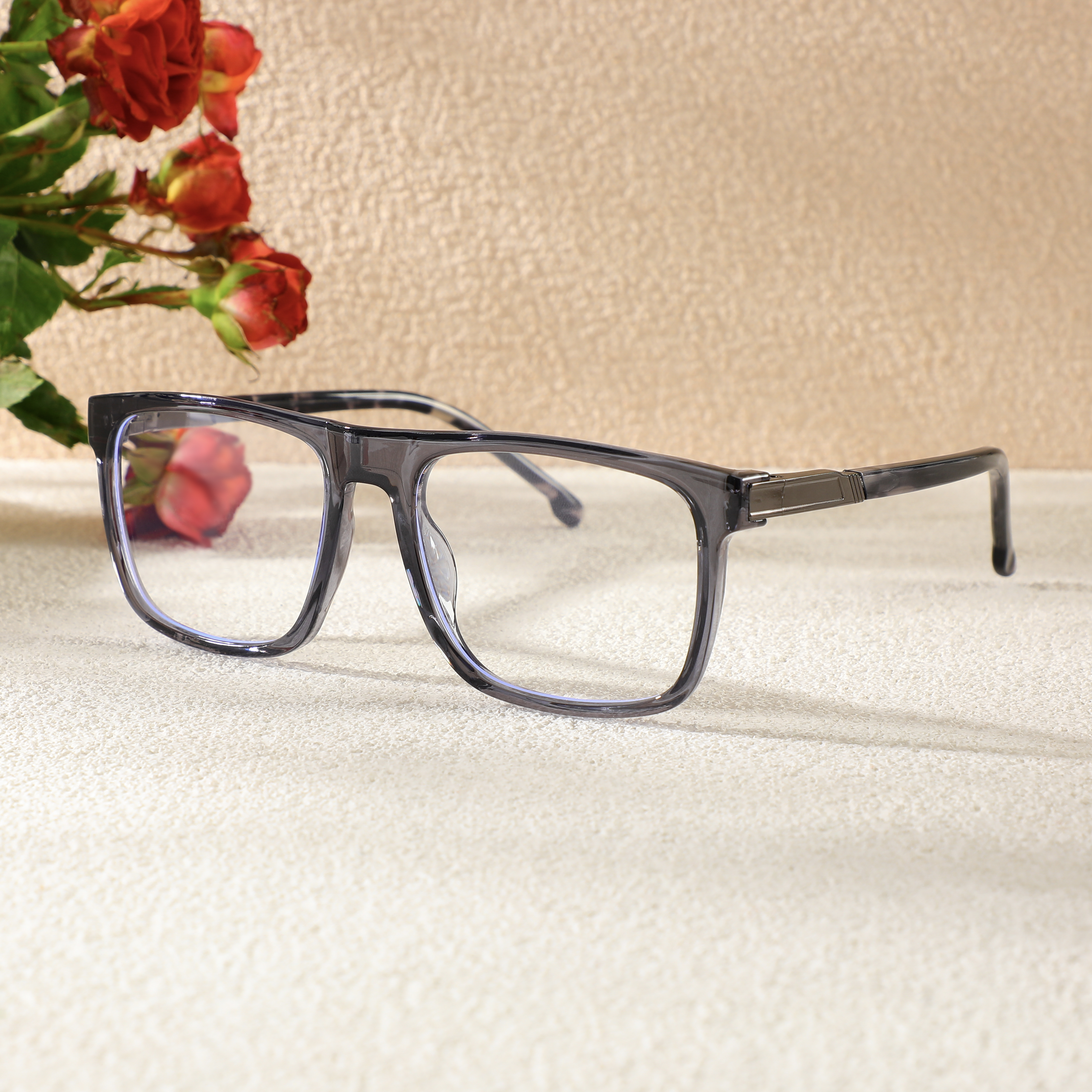 Davy Quadratische Graue Brille