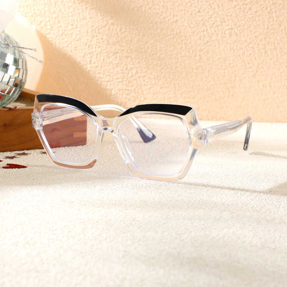 Quentin Geometrische Klare Brille