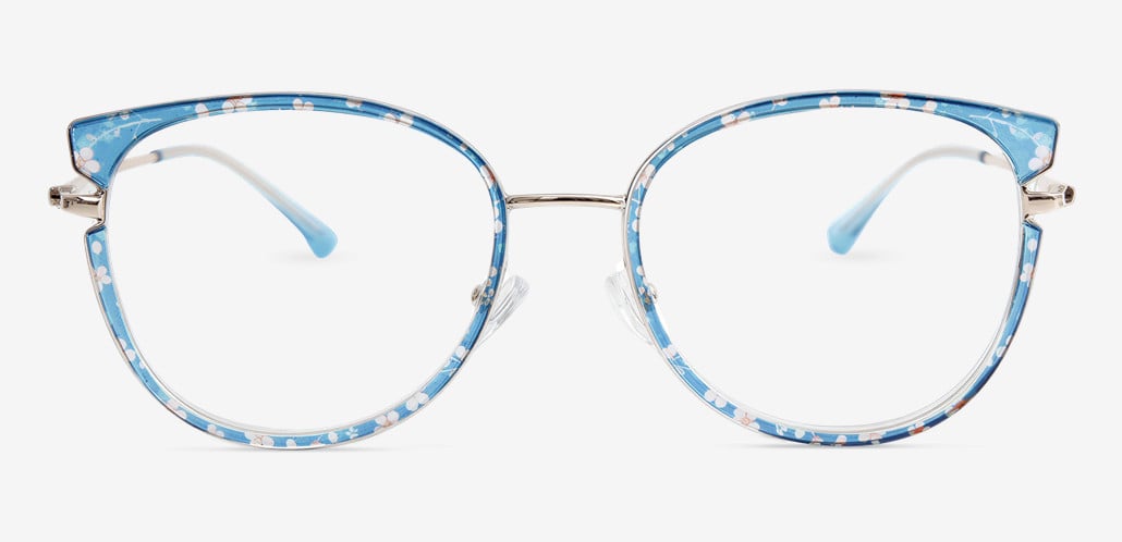 Pamela Blue Round Glasses