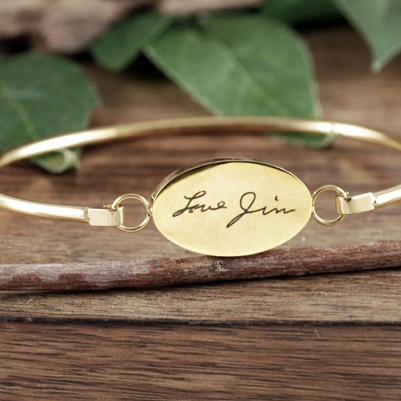 Handwriting Bracelet Of Oval Shape-For Love