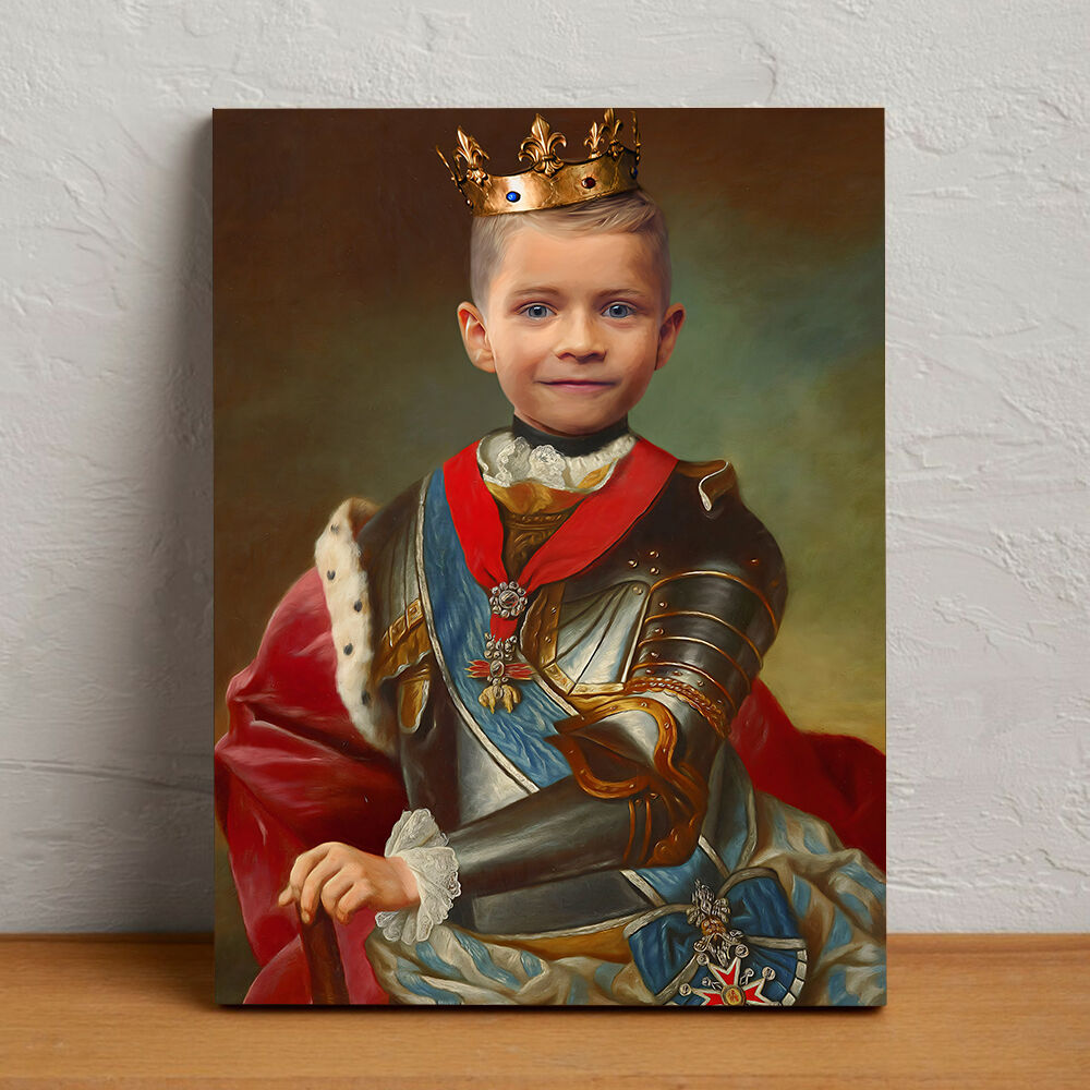 Customized Head Photo Kids Vintage Royal Portrait Frame