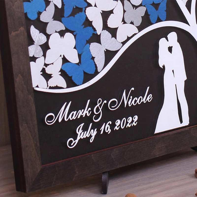 Personalized Wedding Guest Book With Butterfly Inserts Fun Gifts For Newlyweds