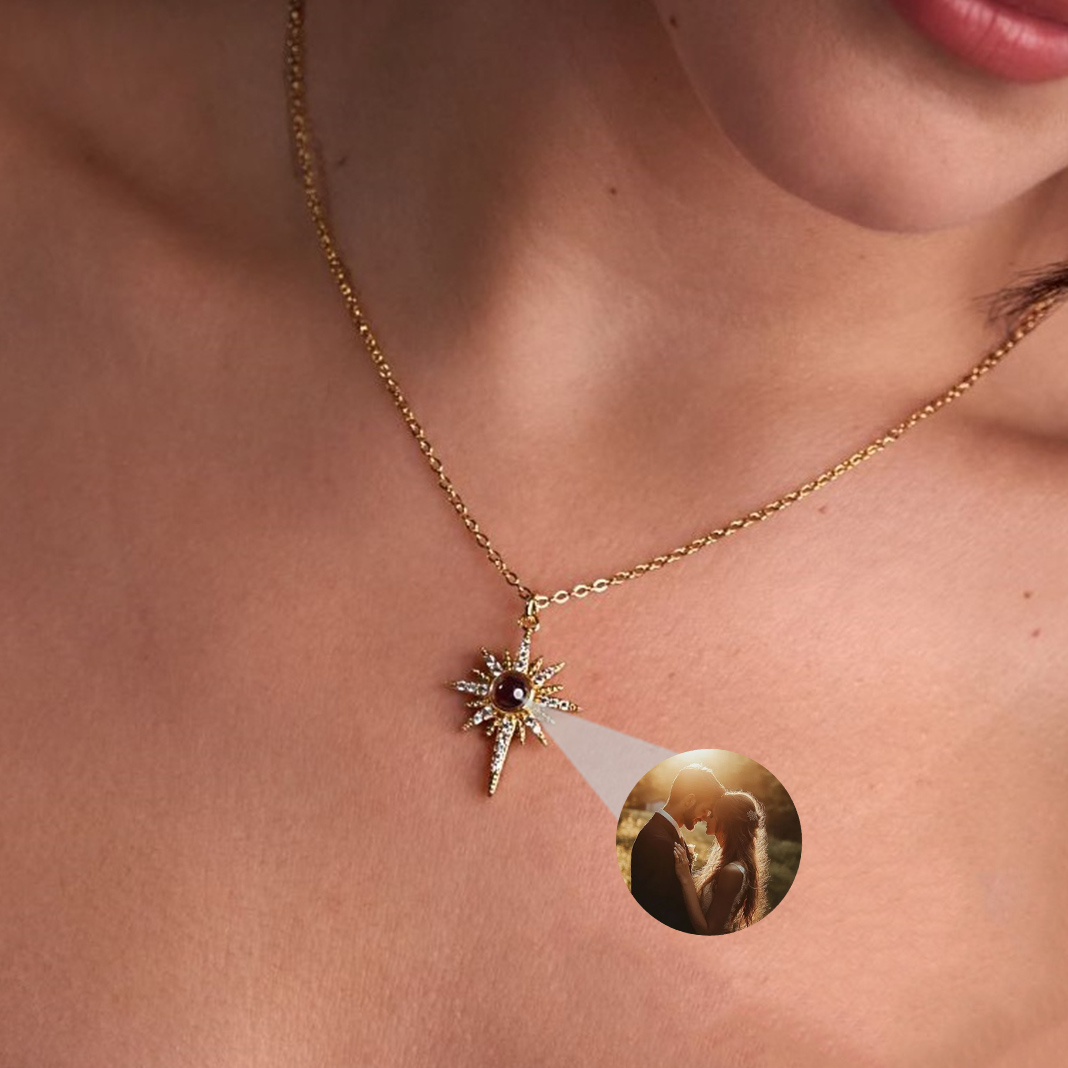 Personalized Irregular Projection Picture Necklace Gift for Girlfriend