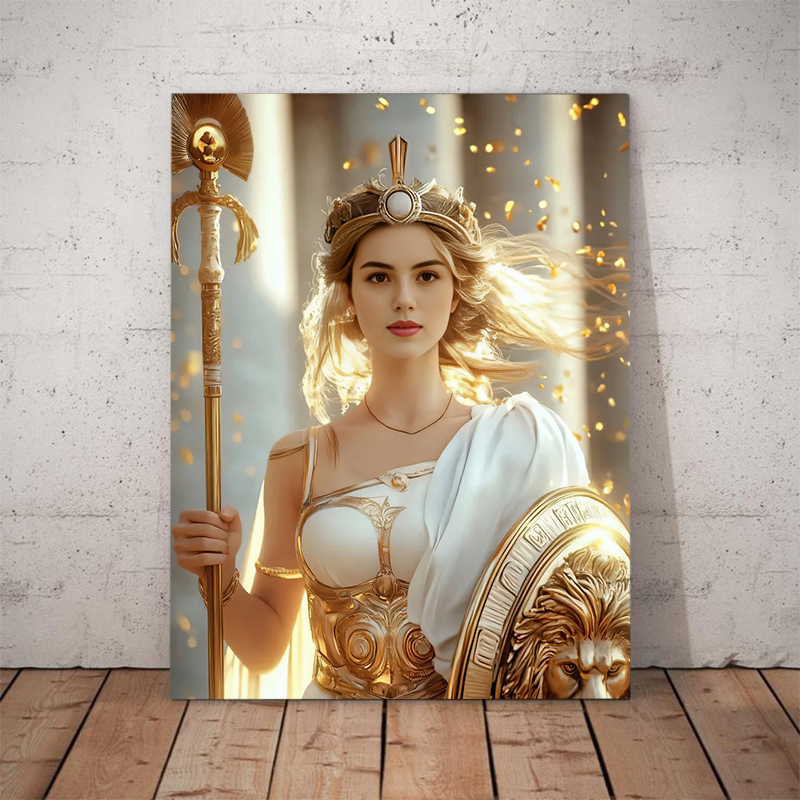 Personalized Goddess Of Wisdom Portraits with Custom Face Swap