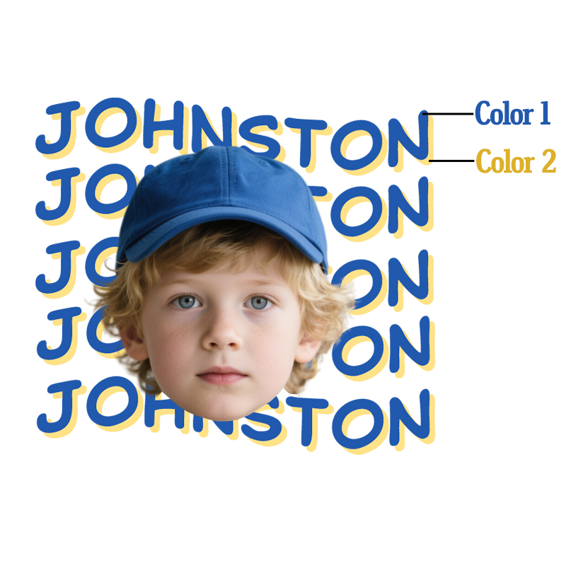 Personalized T-shirt Custom Head Photo Colorful Name Baseball Number Design Gift for Sports Lover